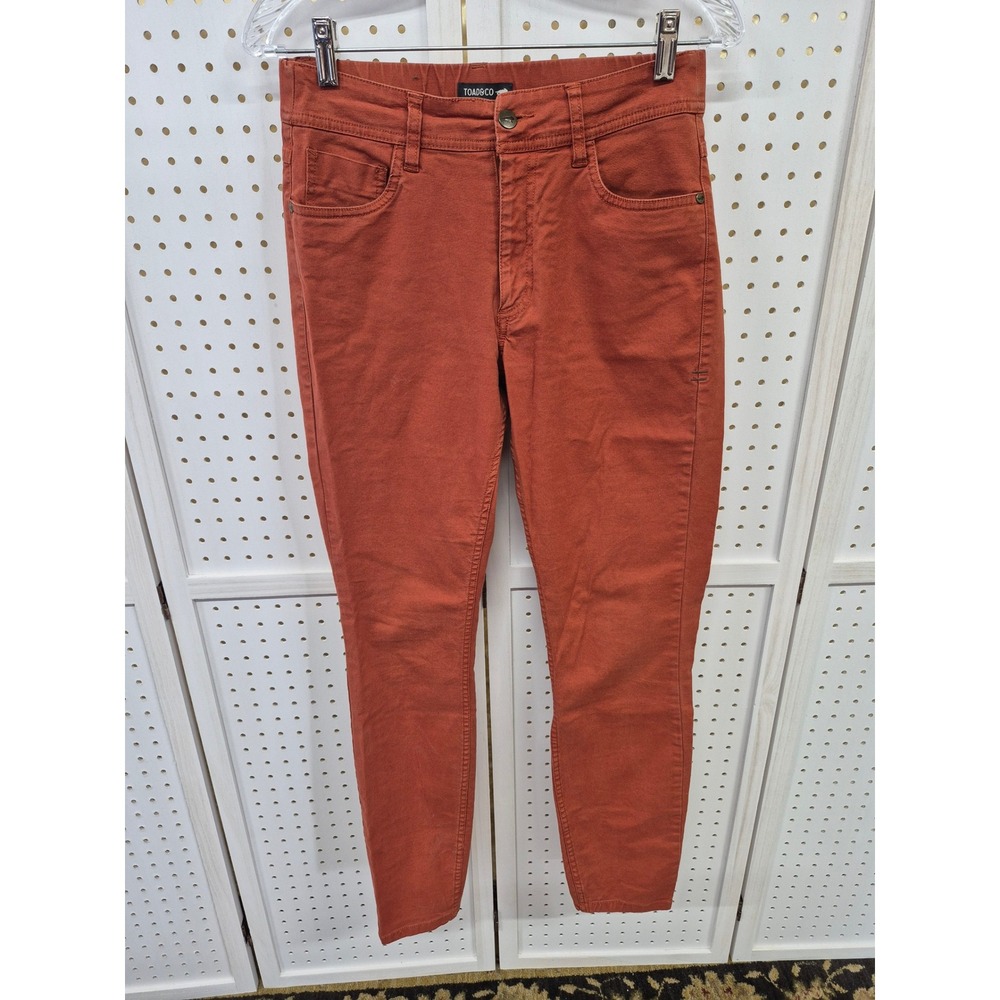 Toad&Co Earthworks 5 Pocket Skinny Hiking Outdoor Pant Burnt Orange Rust Size 4